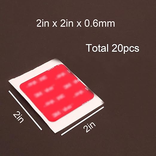 Double Sided Tape Heavy Duty 20pcs 2in x 2in Mounting Tape Pad Sticker Strong Adhesive Tape Waterproof Foam Tape for Indoor and Outdoor