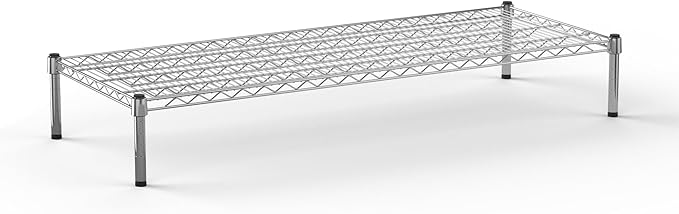 21''W x 54''L x 8''H Chrome Plated Wire Dunnage Rack | Off The Floor Storage