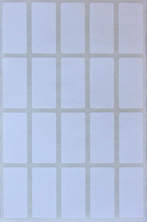 Royal Green White Rectangular Color Sticker 1.57 inch x 0.75 inch - Color Code Labels Rectangle (40mm x 19mm) - 300 Pack