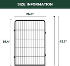 FXW Rollick Unleashed Dog Playpen for Indoor, Yard, RV Camping, 40 inch 4 Panels for Medium and Large Dogs, Black│Patented