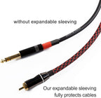 25ft - 3/8 inch PET Expandable Braided Sleeving – BlackRed – Alex Tech Braided Cable Sleeve