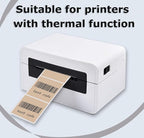 2" x 2" Thermal Labels Stickers Brown, Square Thermal Shipping Stickers, Multipurpose Inventory Self-Adhesive Direct Thermal Label for Small Business (500 Labels/Roll)