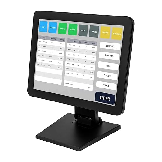 Label Printing Scale, Commercial Food Scale with Label and Receipt Printer, Electronic Weight Scale for Retail Store & Supermarket, Dual LCD Displays