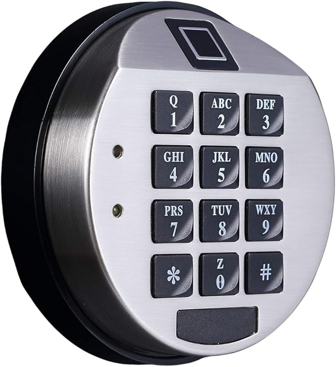 YOSEC Electronic Biometric Gun Safe with Stainless Steel Chrome Finish Keypad Lock