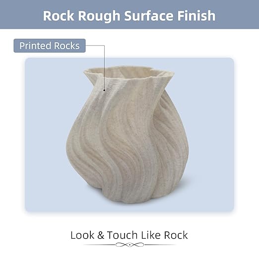 Geeetech Marble PLA Filament, 1.75mm 3D Printer Filament 1kg(2.2lbs), Dimensional Accuracy +/- 0.02 mm, Marble White-Brown Stone Color, Fit Most FDM Printer