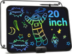 ROYALITA 20-Inch LCD Writing Tablet for Kids & Adults, Large Rechargeable Writing Board Doodle Board for Back to School, Birthday Gift, Built-in Magnets & Instant Erase Note Menu Board for Fridge
