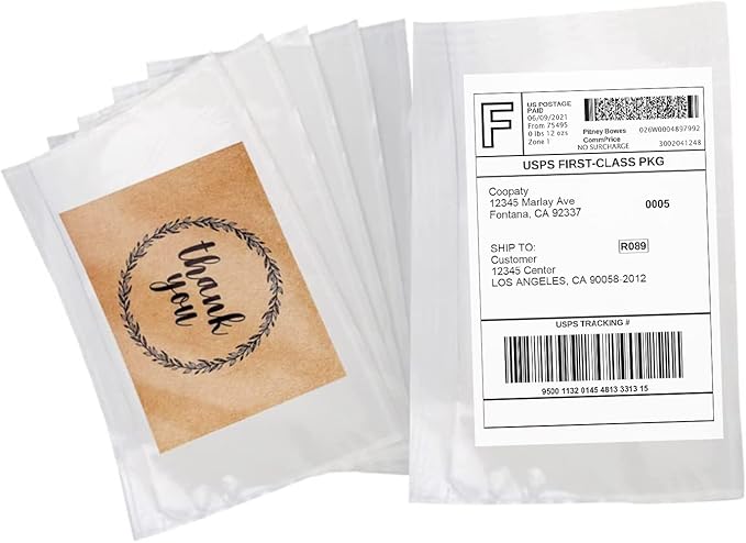 Coopaty Packing List Envelopes 7.5"x5.5" Pouches Invoice Enclosed Adhesive Bags (1000 Pack)