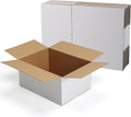 CRUGLA 12x9x6 White Shipping Boxes Set of 15, White Corrugated Cardboard Boxes for Small Business Shipping Mailing Packing