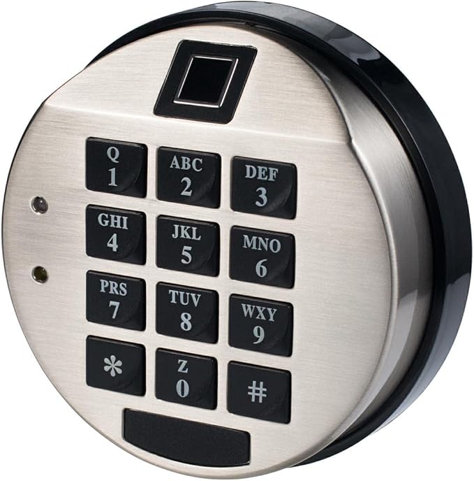 YOSEC Electronic Biometric Gun Safe with Stainless Steel Chrome Finish Keypad Lock