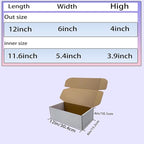 12x6x4 inches Shipping Boxes Set of 20, White Cardboard Box Kraft Corrugated Mailer Box，Boxes for Shipping E-commerce Packaging, Holidays Gift and Small Business Giving Literature Mailing
