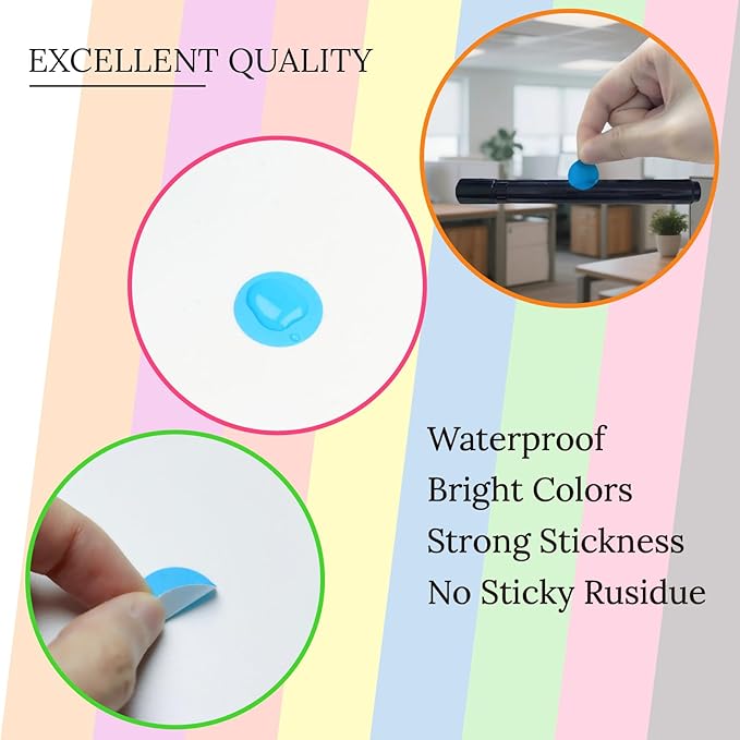 4050 PCS 9 Color 3/4" Colored Dot Stickers Round Color Coding Labels Circle Price Label Removable Stickers for Garage Sale, Yard Sale, Student Classroom, Office