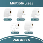 Compatible Thermal Labels Replacement for Zebra (【3" x 2"】 12 Rolls/9000Labels)
