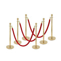 Red Carpet Ropes and Poles, Stanchions and Velvet Ropes, 5ft Stanchion Rope, Gold Stanchions Used for Hotel, Party, Wedding, Exhibition