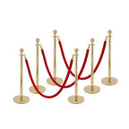 Red Carpet Ropes and Poles, Stanchions and Velvet Ropes, 5ft Stanchion Rope, Gold Stanchions Used for Hotel, Party, Wedding, Exhibition