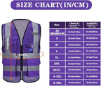 A-SAFETY XSmall Purple High Visibility Mesh Safety Reflective Vest for Men Women (Purple Mesh XS)