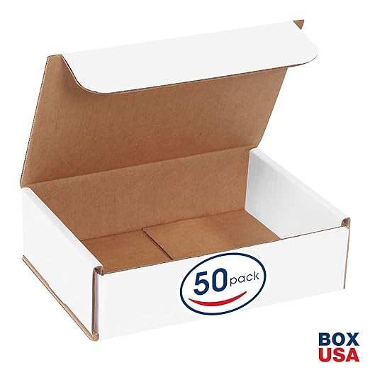 BOX USA Shipping Boxes Small 7"L x 5"W x 2"H, 50-Pack | Corrugated Cardboard Box for Packing, Moving and Storage