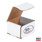 Box USA BM332 3"L x 3"W x 2"H, White (Pack of 50)