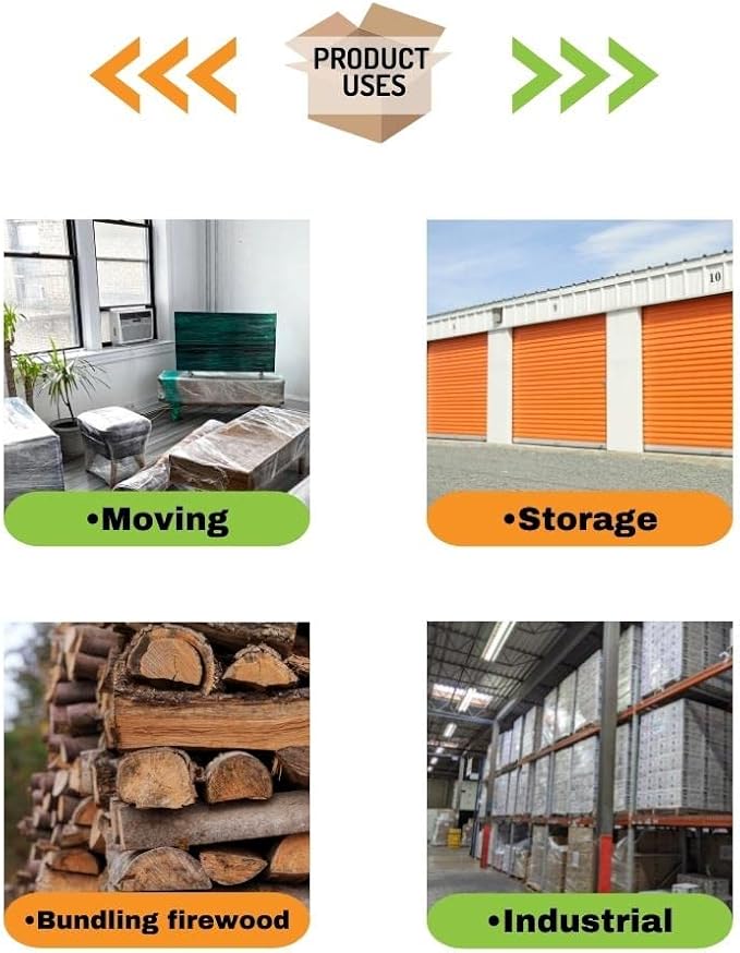 PSBM Cast Narrow Banding Stretch Wrap 4 Inch x 700 Feet, 120 Gauge, Clear, 12 Pack