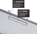 OLYMPX 100 Pcs of 1 Inch Capacity Premium Metal Paper Prong Fasteners Bases, 2.75 Inch Base for Paper File Clip Folder Accessories, Office Paper Clamp, Silver Box of 100