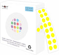 PARLAIM 1000PCS 1/4 Inch Round Color-Code Dot Stickers,Circle Coding Label Sticker for Office Classroom (Yellow)