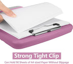 SFLHHDM Purple Clipboard with Storage, Clip Boards 8.5x11, Plastic Clipboard with Pen Holder, Teacher Clip Board, Clipboards Organizer for Women Teachers Work, School & Office Supplies