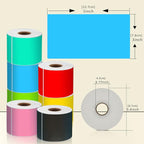 PARLAIM 3" x 5" Rectangle Adhesive Color Code Stickers,250 per Dispenser Box Roll Square Label Inventory Stickers Sky Blue