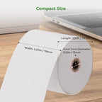 MUNBYN Thermal Paper 3 1/8 x 230ft, 10 Rolls Receipt Paper Work for Star Micronics TSP100 TSP143 Epson 80mm Receipt Printer Square POS Register, 80mm Thermal Receipt Papers, BPA Free, Plus Version
