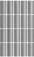 Royal Green Rectangular Silver Foil Labels 40mm x 19mm (1.57 inch x 0.75inch) Metallic Envelope Seals 100 Pack
