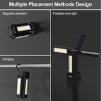 13200mAh Rechargeable Solar Work Light with Remote and Portable Carrying Bag, 8000 Lumen Stepless Dimmable, 4 Lighting Modes, White/Warm/Nature/SOS for Outdoor Camping Car Work Emergency Light