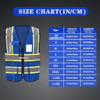 AYKRM 11 color High Vis Reflective Safety Vest for Women Men Security Pocket Zipper