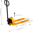 Mini Pallet Jack Truck, Foldable Hand Pallet Jacks with Foldable Forks and Handle, 2200 lbs Capacity Narrow Forks 31.5" L x15 W, Small Size Manual Pallet Jacks