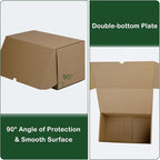 11x6x6 Inches Shipping Boxes Set of 20, Brown Corrugated Cardboard Box Literature Mailer for Packing Small Business