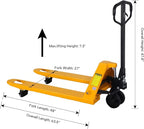 APOLLOLIFT Pallet Jack, 5500-Lbs Capacity Pallet Truck Standard Duty Manual Pallet Trucks Pallet Jack 48" Lx27 W Fork Size for Warehouse, Factory