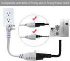 KUNCAN Appliance Power Extension Cord - 3 Prong Flat Wire SPT-3 14 AWG Heavy Duty Male to Female Extender Low Profile Grounded Cable for Major AC Unit, Air Conditioner, Refrigerator (9 Feet)