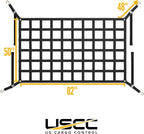 US Cargo Control Cargo Nets for Pickup Truck Bed 6.8 FT x 4.2 FT (2-Pack), Adjustable Truck Cargo Nets with S-Hooks & Cam Buckles, Fits Long Pickup Beds - Can Also Use in Trailers, Garages, Sheds