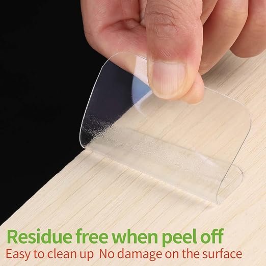 20PCS Double Sided Adhesive Pads for Mounting, 2.36inx2.36in, Sticky Tack Double Sided Tape for Walls Hanging, Two Sided Pre-Cut Squares, 2 Sided Nano Wall Mount Heavy Duty Pad Clear