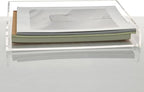 Clear Acrylic Paper Trays, Desk File Organizer, A4 Paper Holder, Low-Profile Desk File Sorter for Office/Home, Clear Stackable Letter Tray for Bills, Crafts, Notebooks - Horizontal