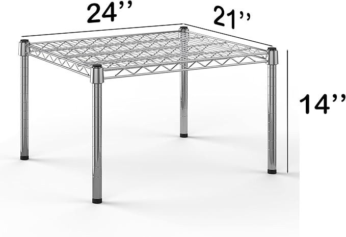 21''W x 24''L x 14''H Chrome Plated Wire Dunnage Rack | Off The Floor Storage