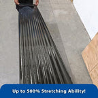 4 Rolls x 18 Inch x 1500 FT x 80 Gauge [Upgraded] Black Premium Stretch Wrap, Heavy Duty Shrink Film for Shipping, Moving, Sealing - Stronger & Thicker, Durable