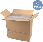 Hoikwo 6x6x6 Shipping Boxes Set of 40, White Corrugated Cardboard Box for Small Business for Packaging Mailing
