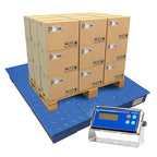 PEC Tools FS Series Professional Grade Steel Floor Scale - Heavy-Duty Pallet Scale and Shipping Scale for Industrial Use - Weighing Scale for Packages Up to 2500lbs - 24x24