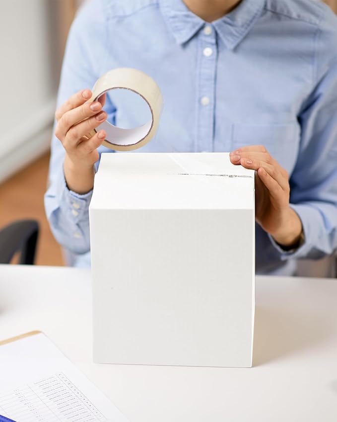 40-Pack-Small-Shipping-Boxes-10x6x6, Corrugated-Cardboard-Boxes-for-Packaging-Small-Business, White-Boxes-Mailers