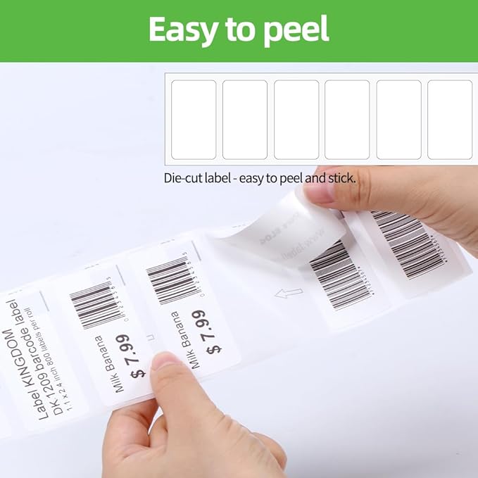 Replace for Brother DK-1209 Small Address Label, 29 x 62mm (2.4 x 1.1 in), 800 Stickers per Roll Barcode Labels use with QL-600 QL-800 QL-500 QL-550 Printer (10 Rolls+ 1 Reusable Cartridges)