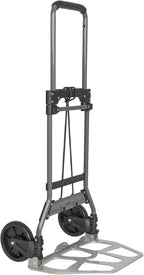 Leeyoung Folding Hand Truck and Dolly, 264 Lb Capacity Heavy-Duty Luggage Trolley Cart with Telescoping Handle and PP+EVA Wheels