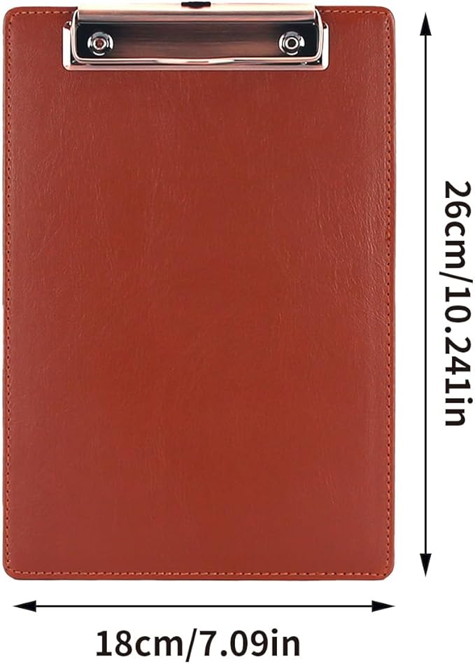 A5 Clipboard,3 Pack PU Clipboards with Hanging Hole for Office,School or Restaurant,Brown