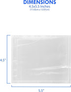 1000 Count 4.5" x 5.5" Shipping Label Envelopes, Clear Packing List Pouches with Self-Adhesive Back, Top Loading for Shipping Labels Sleeves, for Packing Slips, Labels Invoices & Paperwork. GPI
