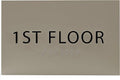 6" X4" 1st Floor Sign - ADA Compliant Tactile Graphics Grade 2 Braille Text Wall Sign| Directional Assistance, Floor Number Sign for Office, Schools, Hospitals, Apartments