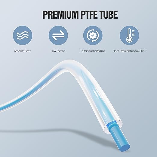 HANGLIFE PTFE Tube 2.5mm ID × 4mm OD | 16.4ft with Tubing Cutter | Compatible with Bambu Lab A1 Mini/A1/P1P/P1S/X1C/AMS/P1/X1 Series & Creality K1/K1 Max/Ender 3 V3 3D Printers - 1.75mm Filament