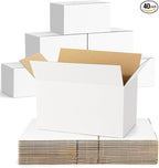 40-Pack-Small-Shipping-Boxes-10x6x6, Corrugated-Cardboard-Boxes-for-Packaging-Small-Business, White-Boxes-Mailers