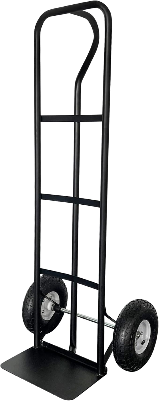 Olympia Tools 600 Lb Steel Hand Truck with P Handle and 10" Pneumatic Wheels for Home and Office Use